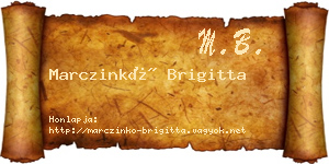 Marczinkó Brigitta névjegykártya