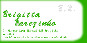 brigitta marczinko business card